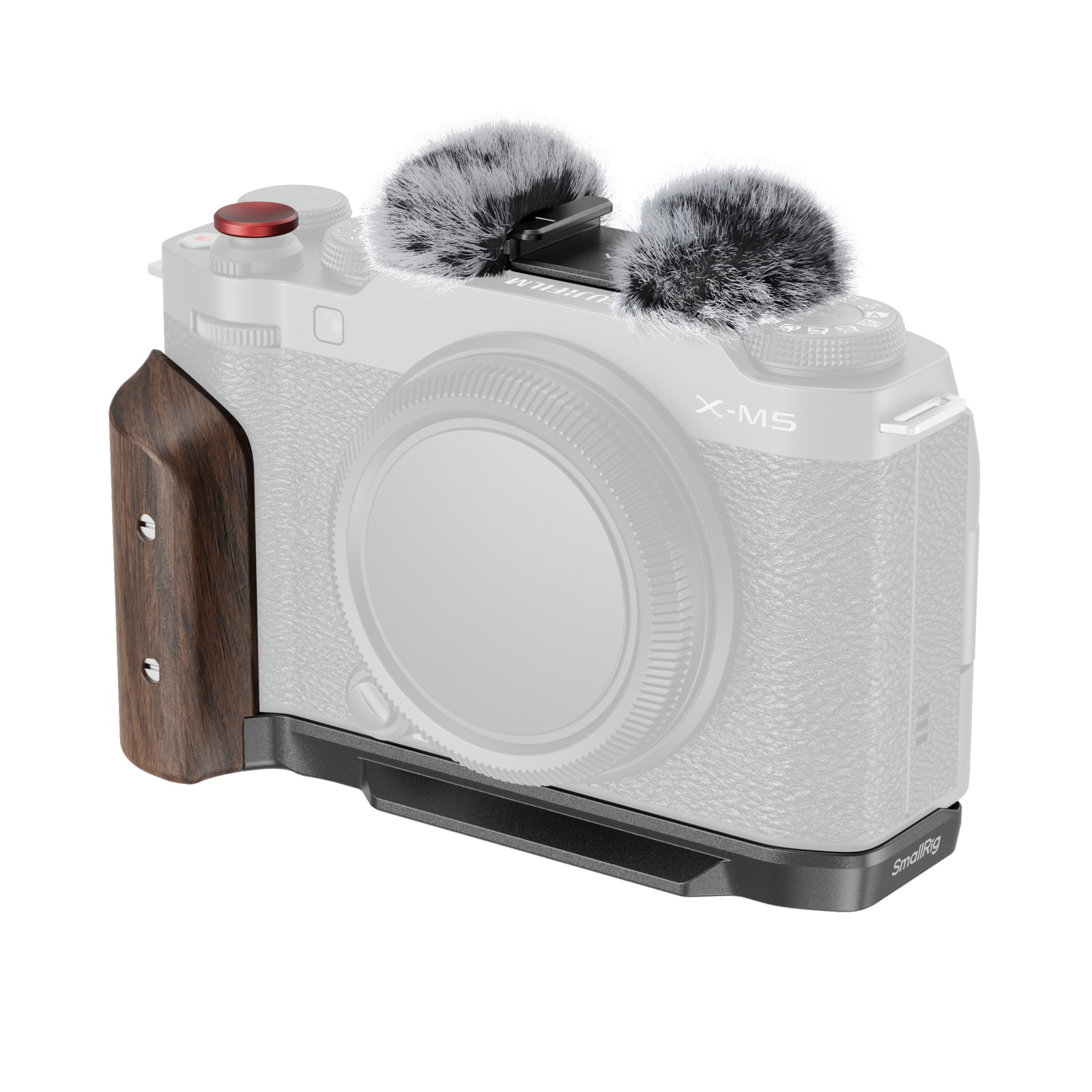 Smallrig 5260 L Shape Mount Plate With Wooden Handle For Fujifilm X M5 Black