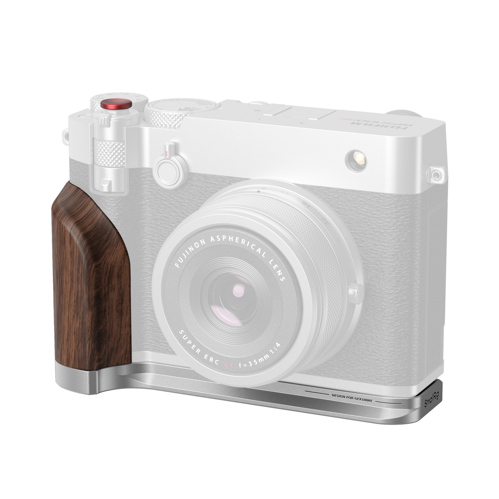 Smallrig 5265 L Shape Mount Plate With Wooden Handle For Fujifilm Gfx100rf Silver
