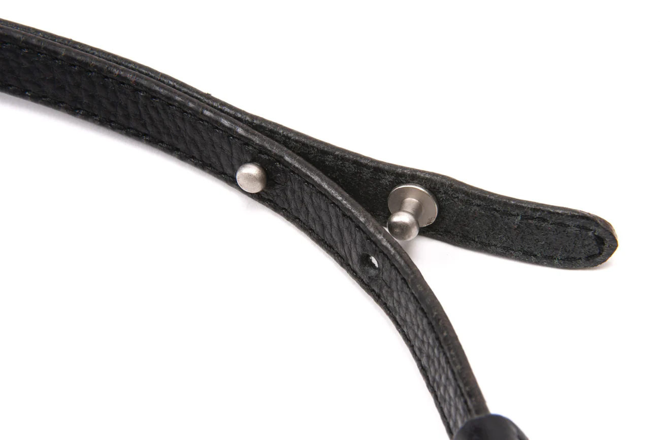 Three Length Adjustable Leather Camera Strap Black Acam 284 Blk