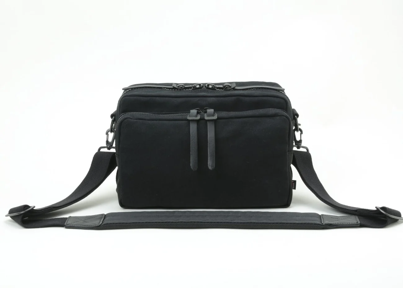 Canvas Shoulder Camera Bag Small Black Acam 1100