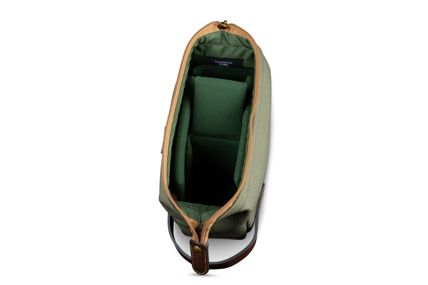 Capsule 1 Pouch Green Fibrenyte Brown Leather