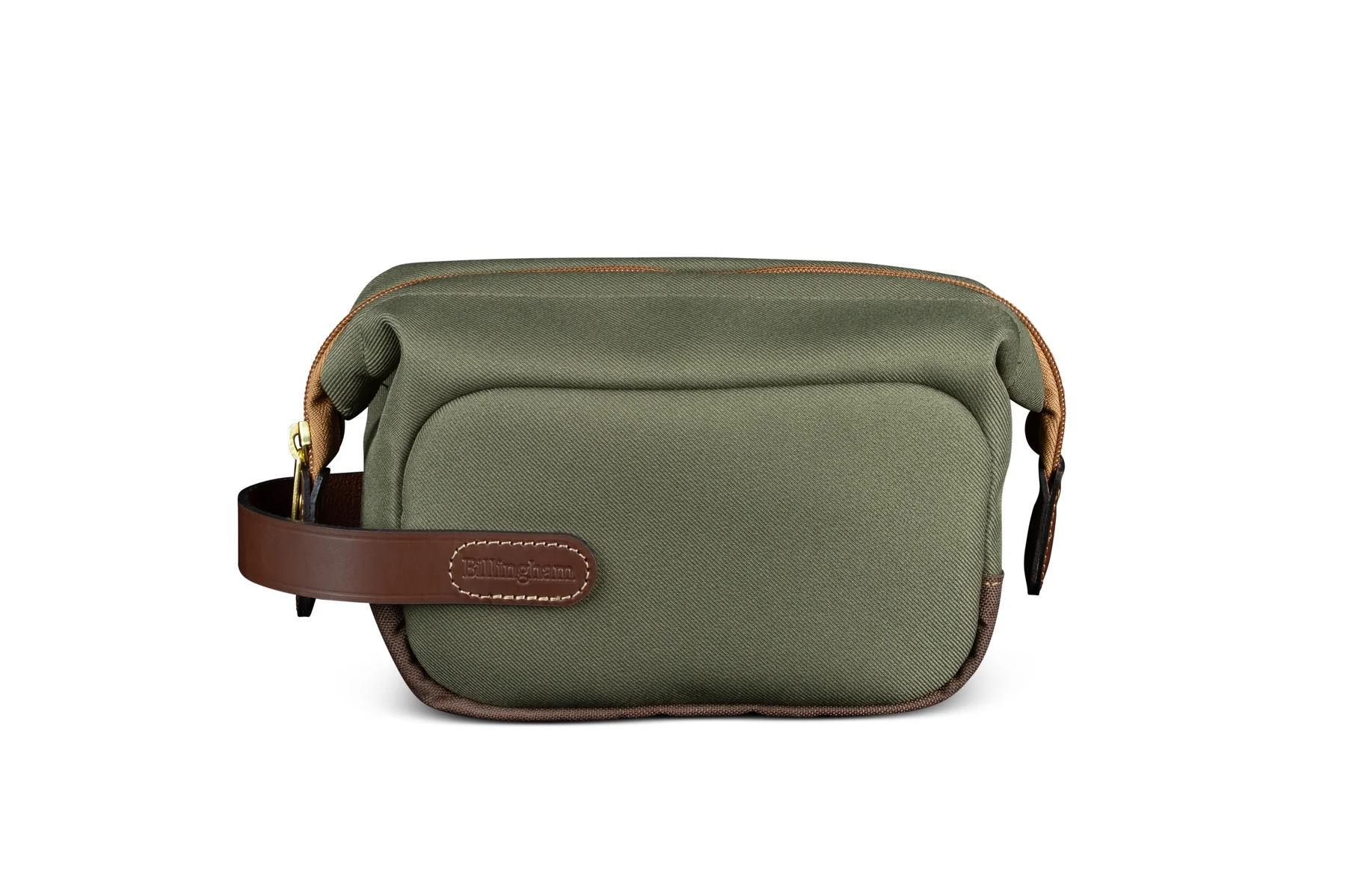 Capsule 1 Pouch Green Fibrenyte Brown Leather