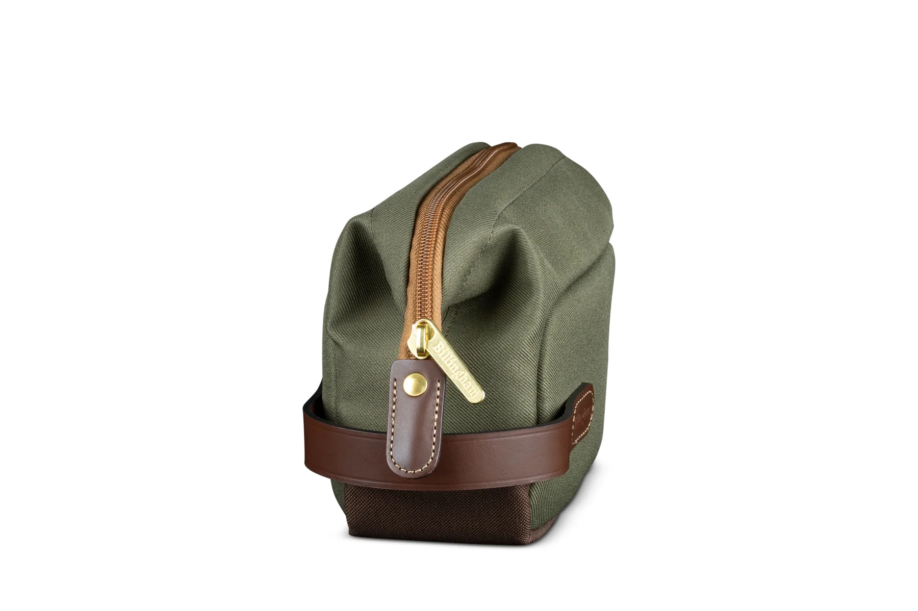 Capsule 1 Pouch Green Fibrenyte Brown Leather