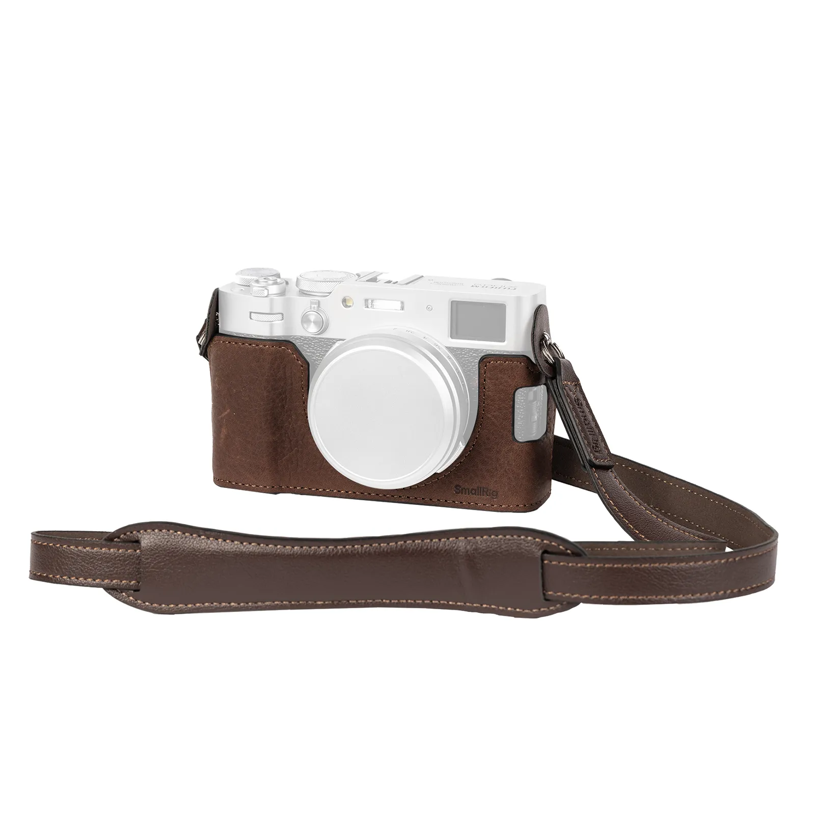 Smallrig 4699 Leather Half Case Kit For Fujifilm X100vi Top Grain Leather Brown