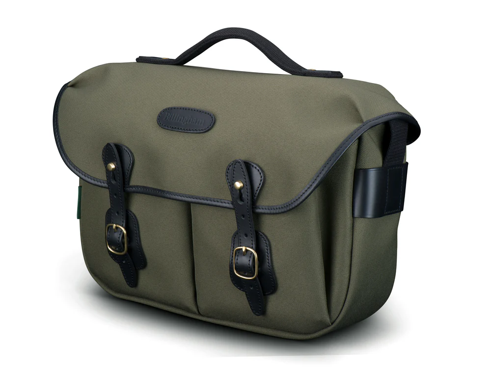 Hadley Pro Camera Bag Green Canvas Black Leather